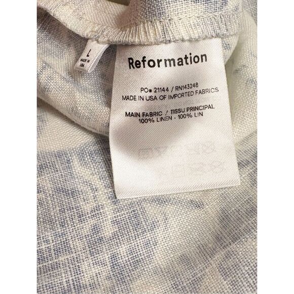 NWT Reformation Monique Floral 100% Linen Maxi Dress Size Large - Picture 9 of 9